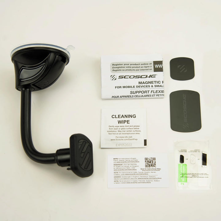 Magic Mount Kompakte Mobilgerät-Halterung für Armaturenbrett/Fenster, magnetisch Lange Fensterhalter