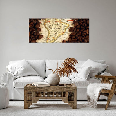 Panorama Bilder auf Leinwand 100x40cm Leinwandbild Südamerika Samen Kaffee Gross Wanddeko Bild Schla