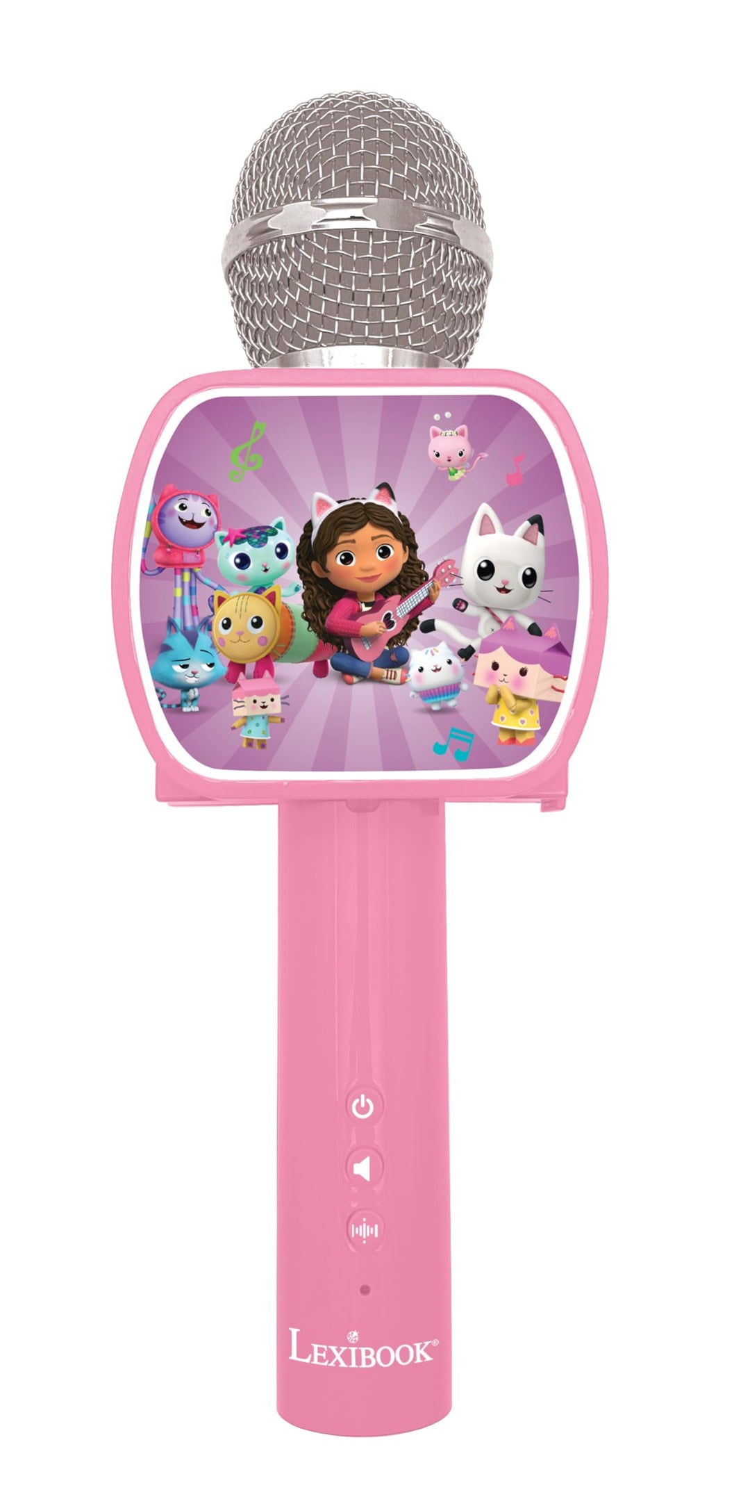 Lexibook, Gabby's Dollhouse, Bluetooth®-Mikrofon mit Stimmveränderungsfunktion, integrierter Lautspr