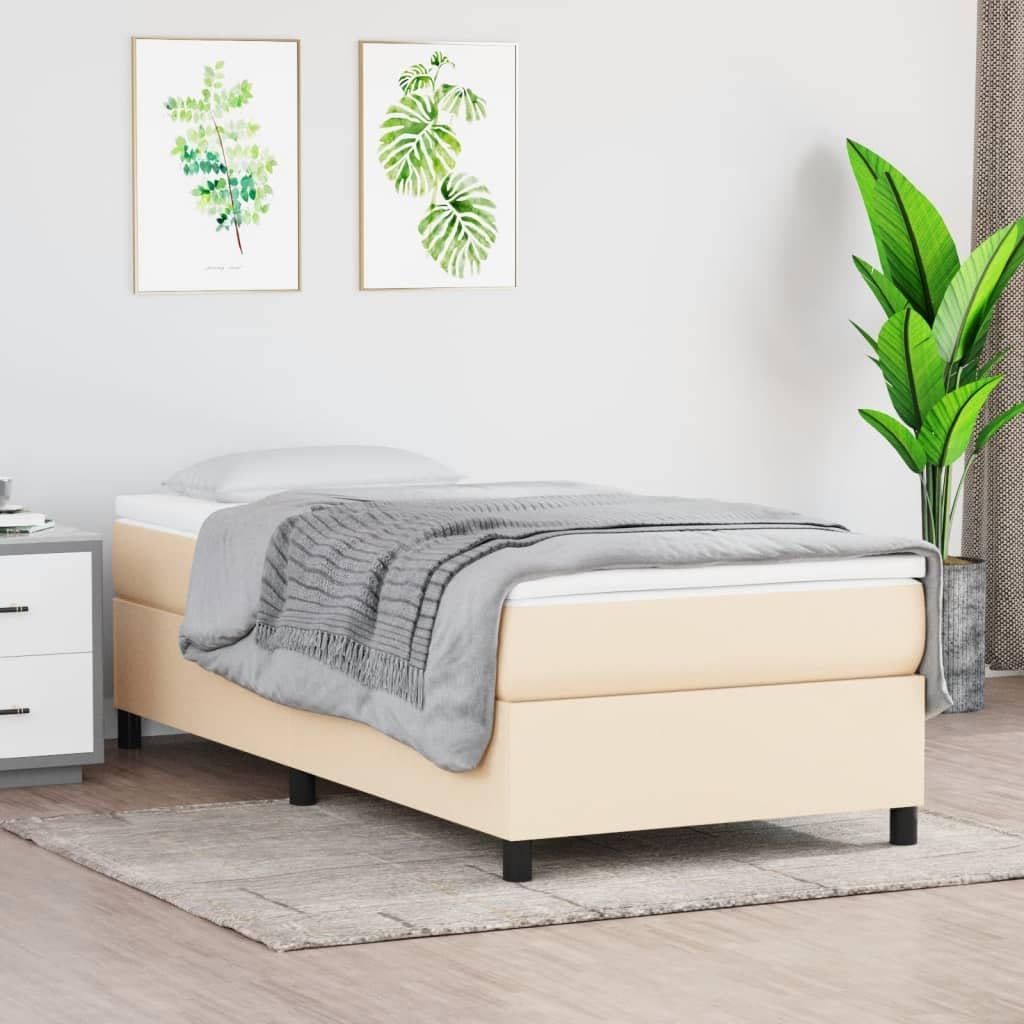 vidaXL Boxspringbett, Bettgestell mit Lattenrost, Bett Polsterbett mit Stützbeinen, Einzelbett Schla