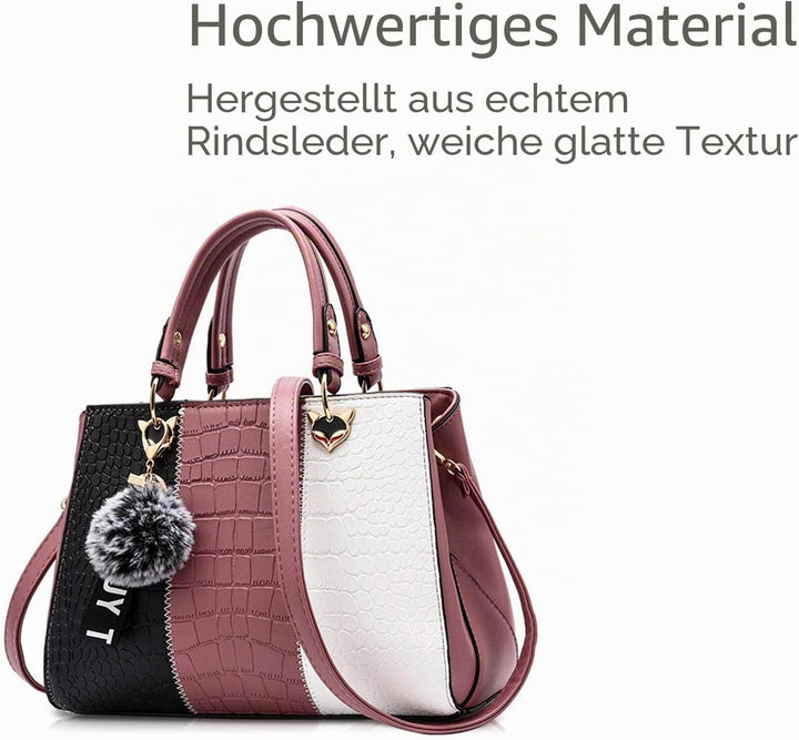NICOLE &amp; DORIS Damen Handtasche Umhängetasche Henkeltasche Kuriertasche Elegant Damen Handtaschen mi
