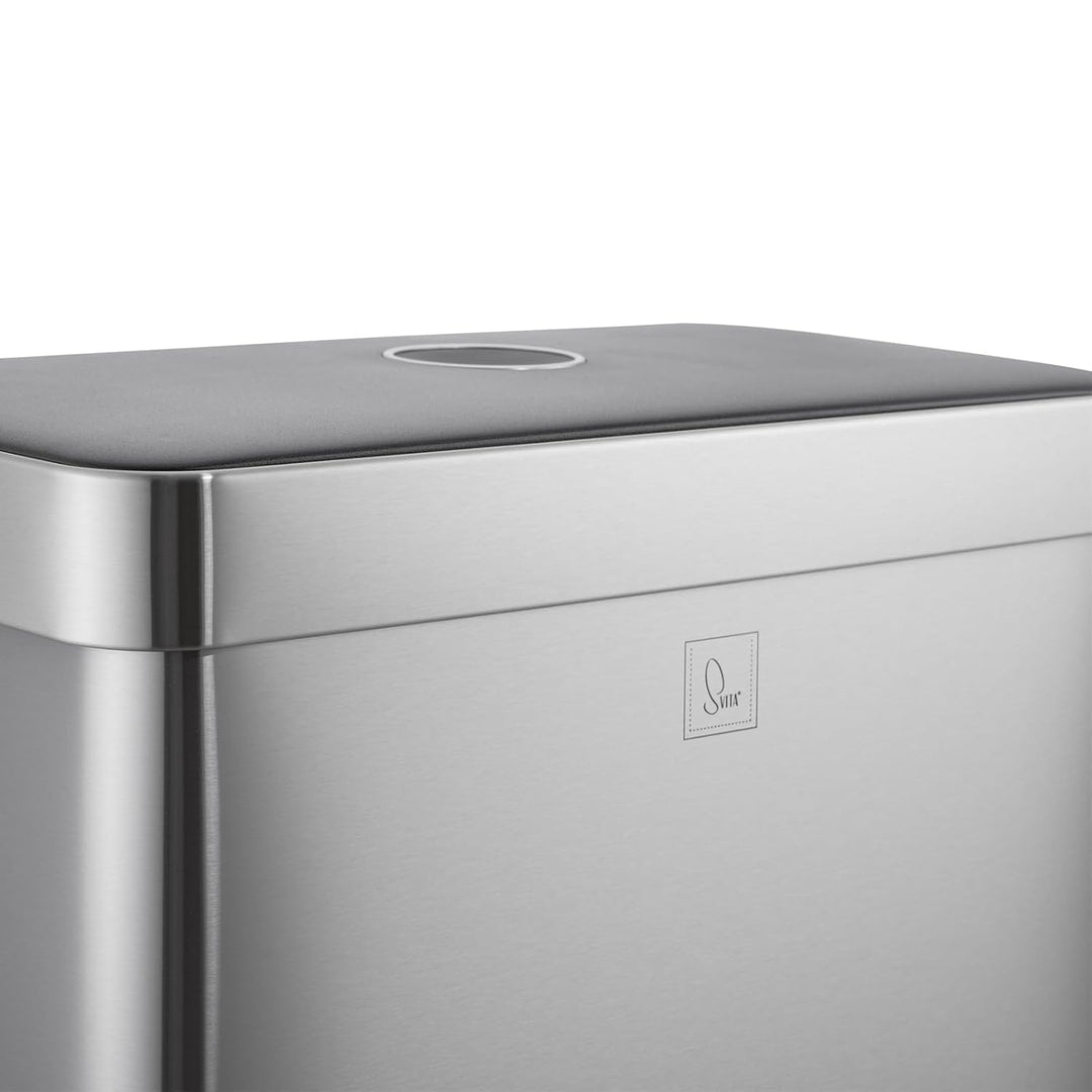 SVITA LT2X30 Mülleimer 60 Liter Treteimer Tretmülleimer Abfalleimer 2 Fächer je 30 Liter freistehend