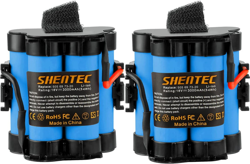 2X Shentec 18V 3000mAh Akku Lithium Akku Kompatibel mit Gardena Mähroboter R80Li R75Li R70Li R50Li R