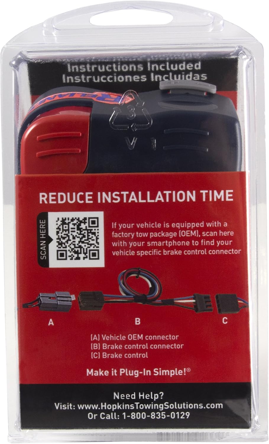 Hopkins 47284 Trag Reliance Digital Elektronische Bremse Kontrolle mit Plug-In Stecker, Reliance Plu