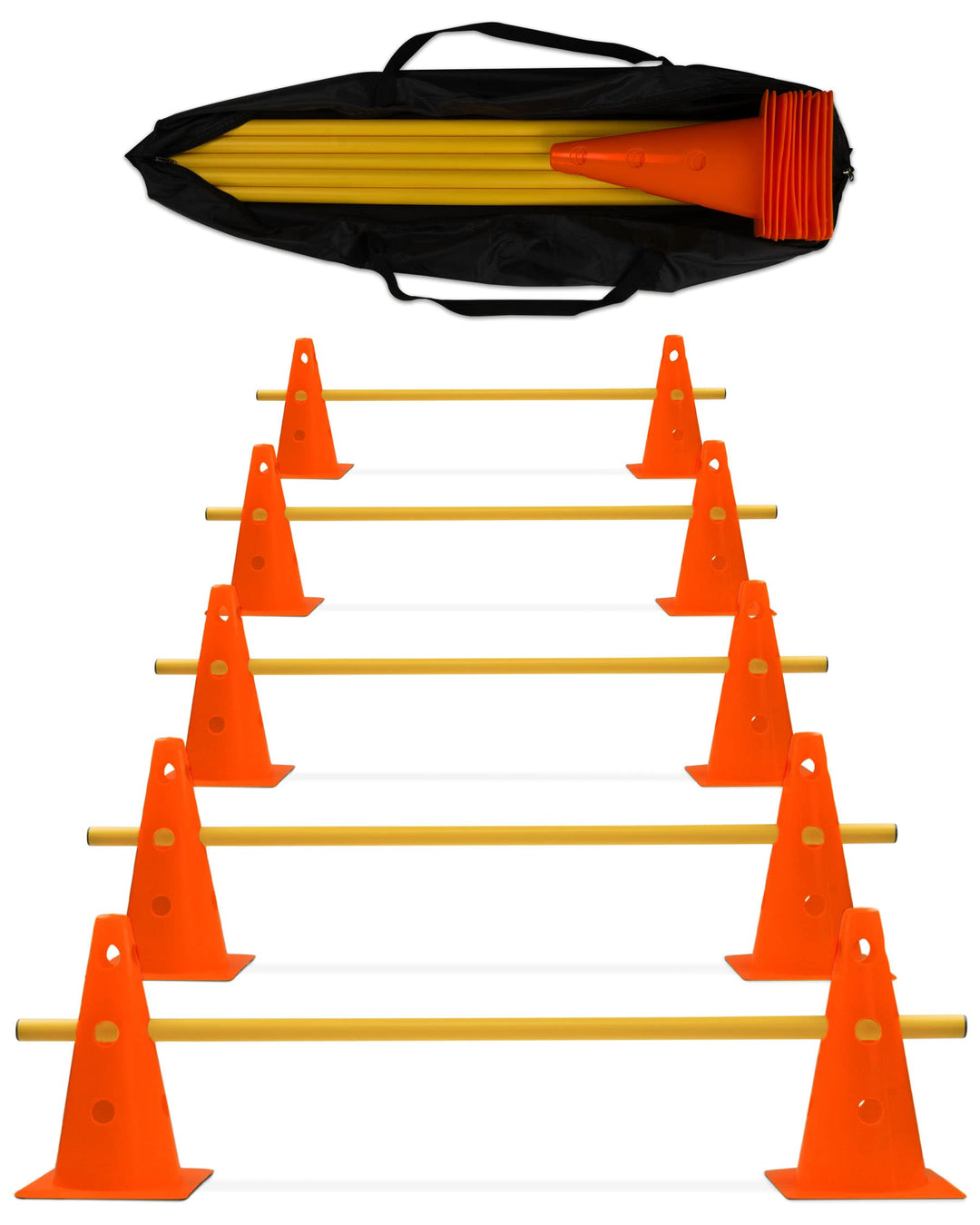 5 x Parcours-Hürde – Kegel-Hindernis für Agility Training – Steckhürden für Hund, Sport, Pferd & Kin
