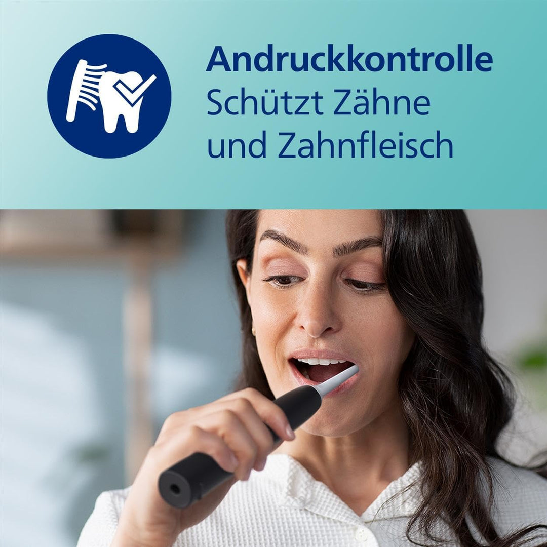Philips Sonicare 3100 elektrische Zahnbürste, Schallzahnbürste, Andruckkontrolle und Timer, Reiseetu