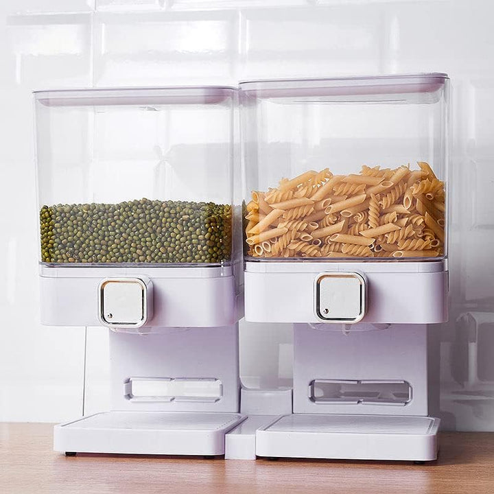 Rosenstein & Söhne Müsli Aufbewahrung: Doppel-Spender für Cerealien & Snacks, 33,5 x 30,5 x 16,5 cm,