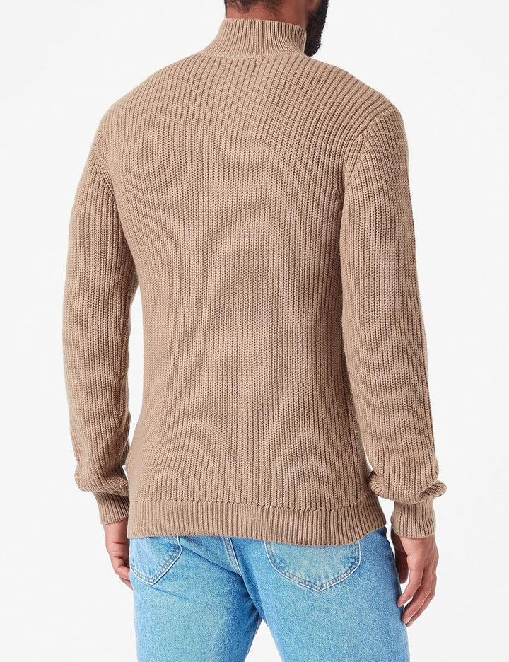 Wrangler Herren Half Zip Knit Pullover Sweater M Lead Grey, M Lead Grey