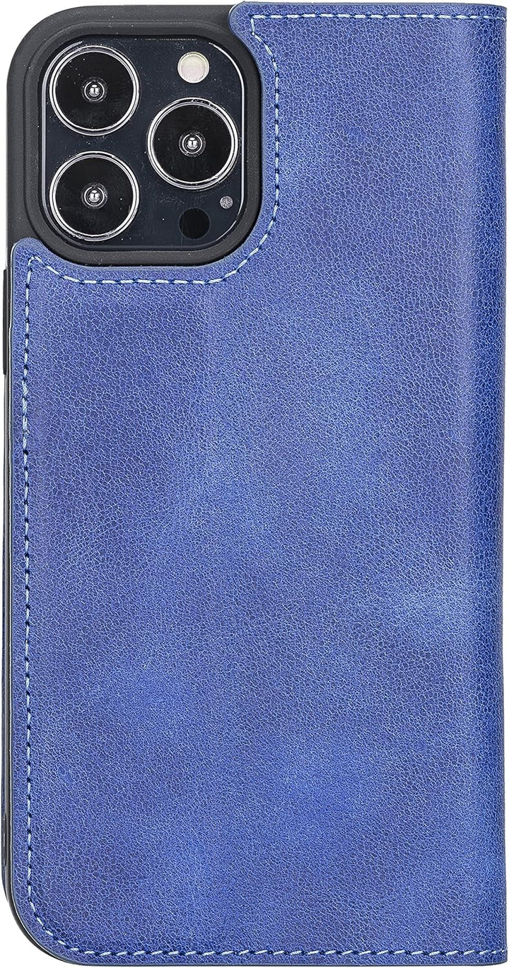 Solo Pelle aufklappbare Lederhülle kompatibel für iPhone 13 Pro in 6.1 Zoll inkl. 1 Kartenfach für d