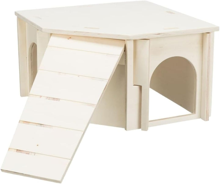 TRIXIE 'Kleintier Eckhaus ohne Klammern und Nägel für Meerschweinchen und Zwergkaninchen Haus Thore,