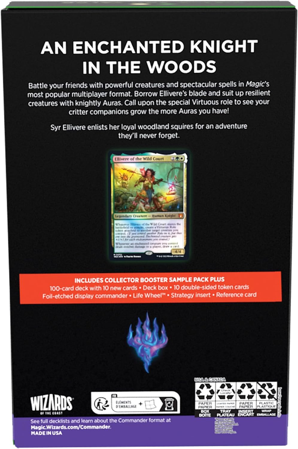 Magic: The Gathering Wildnis von Eldraine Commander-Deck– Tugend und Tapferkeit (Deck mit 100Karten,