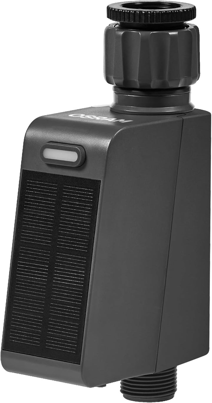 OSRAM SMART+ WiFi Bewässerungssteuerung IP55, Solar & USB-C, Wasserzähler, App-Steuerung, Alexa komp