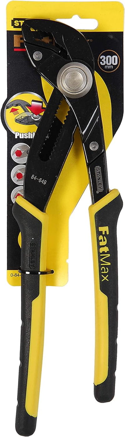 Stanley FatMax Wasserpumpenzange (304 mm Länge, Einstellung per PushLock, 17 Positionen, ergonomisch