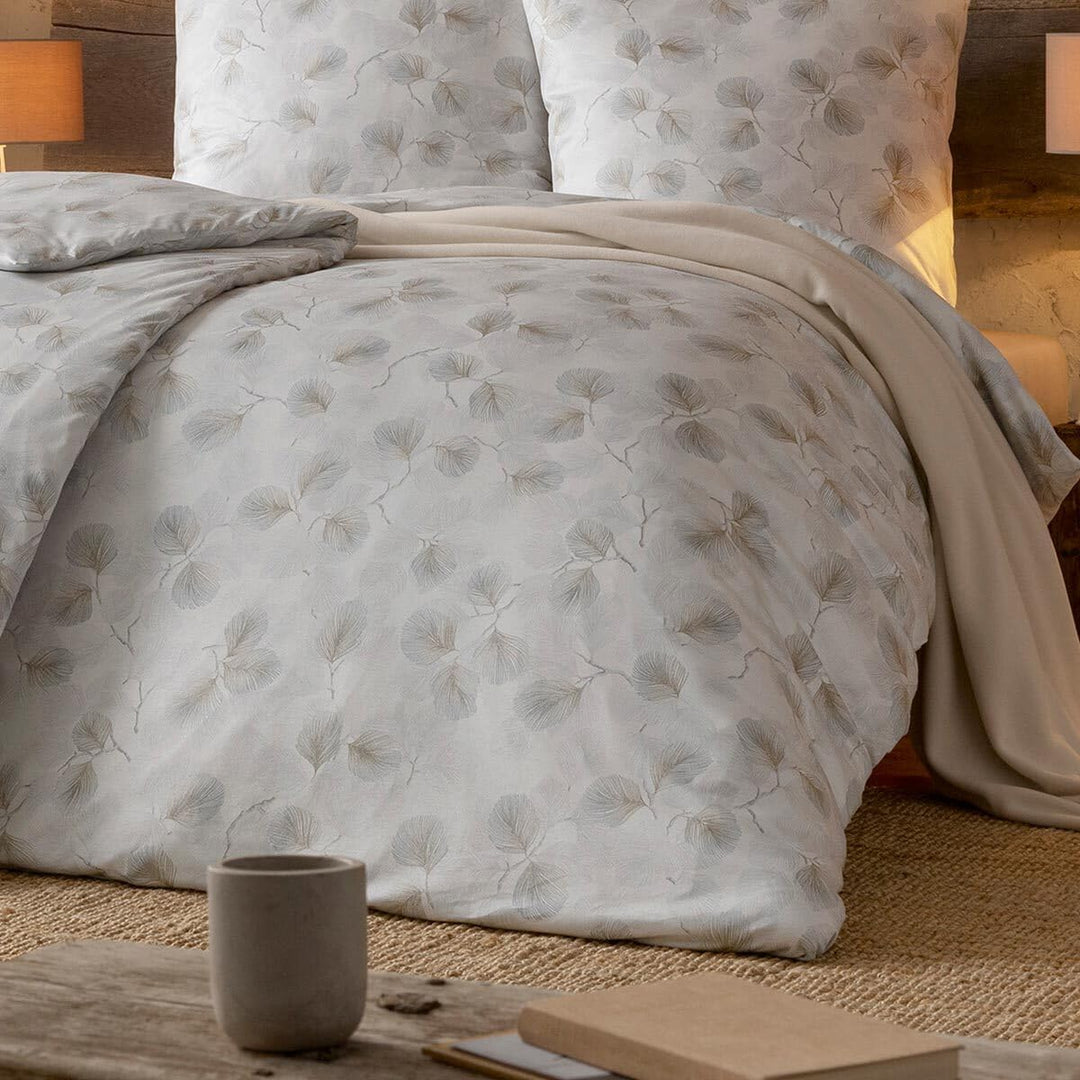 ESTELLA Mako Interlock Jersey Bettwäsche Rebecca Silber 1 Bettbezug 155 x 220 cm + 1 Kissenbezug 80