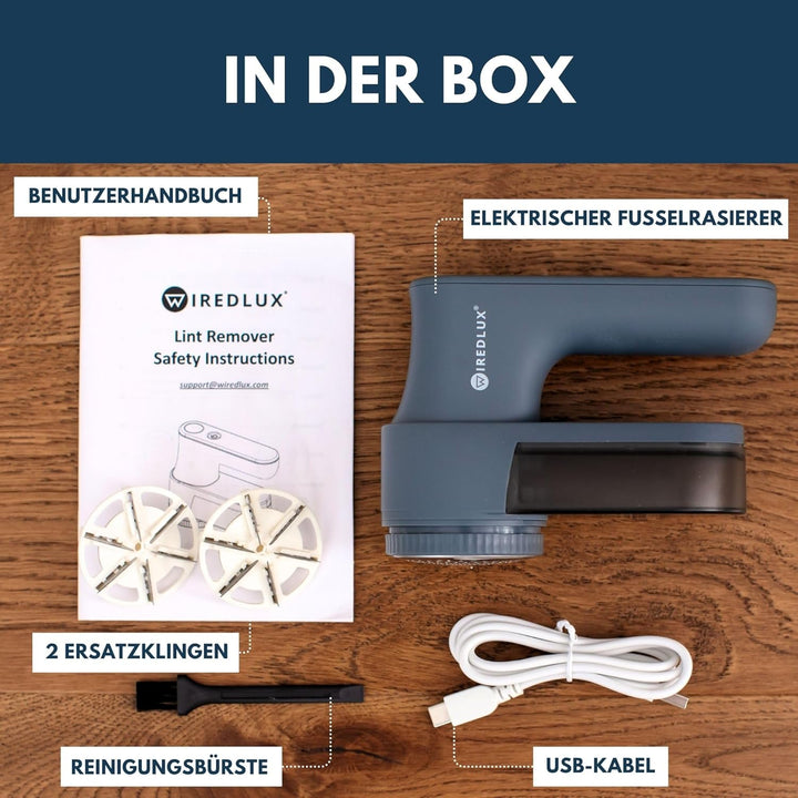 Fusselrasierer elektrisch aufladbar für Kleidung – Fusselentferner & Pilling-Rasierer mit 3 Geschwin