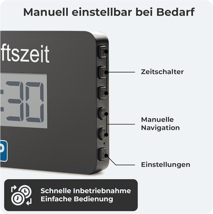 Parkwächter V1 automatische Parkscheibe gemäss der Strassenverkehrsordnung, Digitale Parkscheibe für
