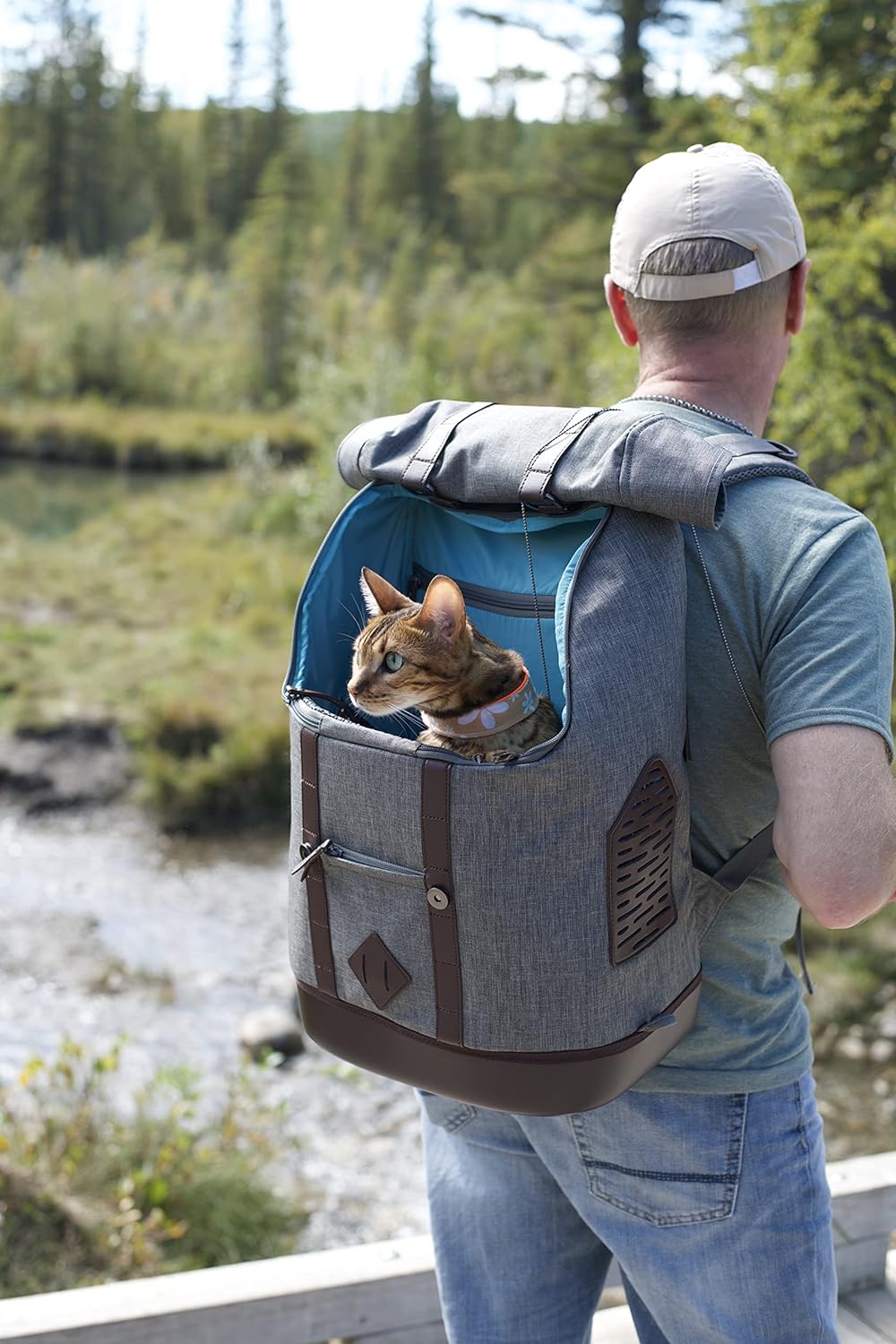 Kurgo Rucksack, Mit speziellem Hundefach, Atmungsaktives Netz und Wasserfester Boden, Für Haustiere