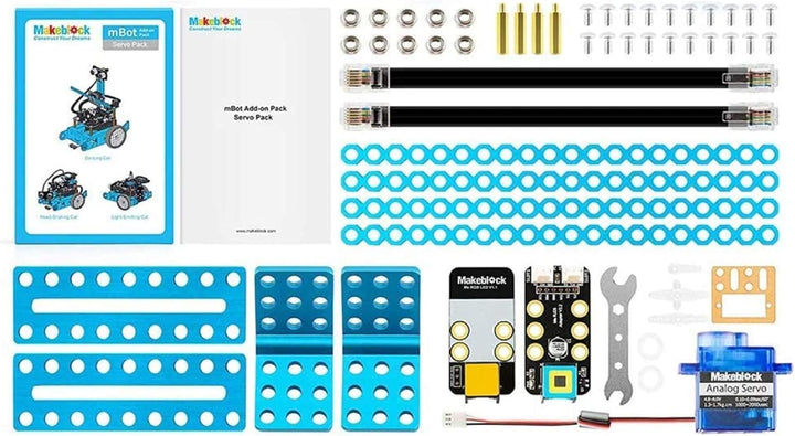 Makeblock mBot Zusatzpaket, Add-on Pack Servo Pack, Roboter 3-in-1 Erweiterungsset, 3 Katzen 3 Forme