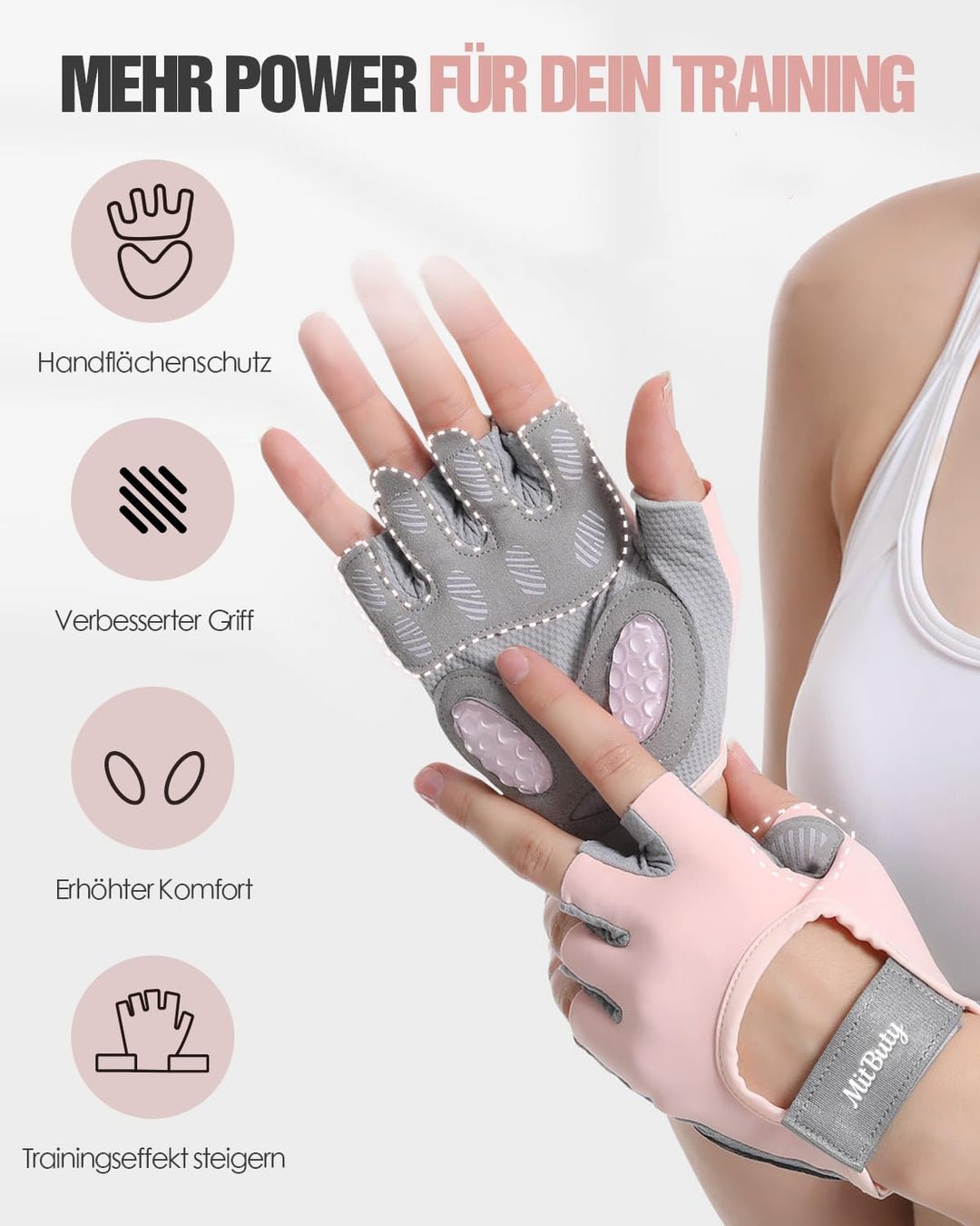 Trainingshandschuhe für Herren und Damen – Fitness Handschuhe zum Gym, Gewichtheben, Crossfit, Kraft