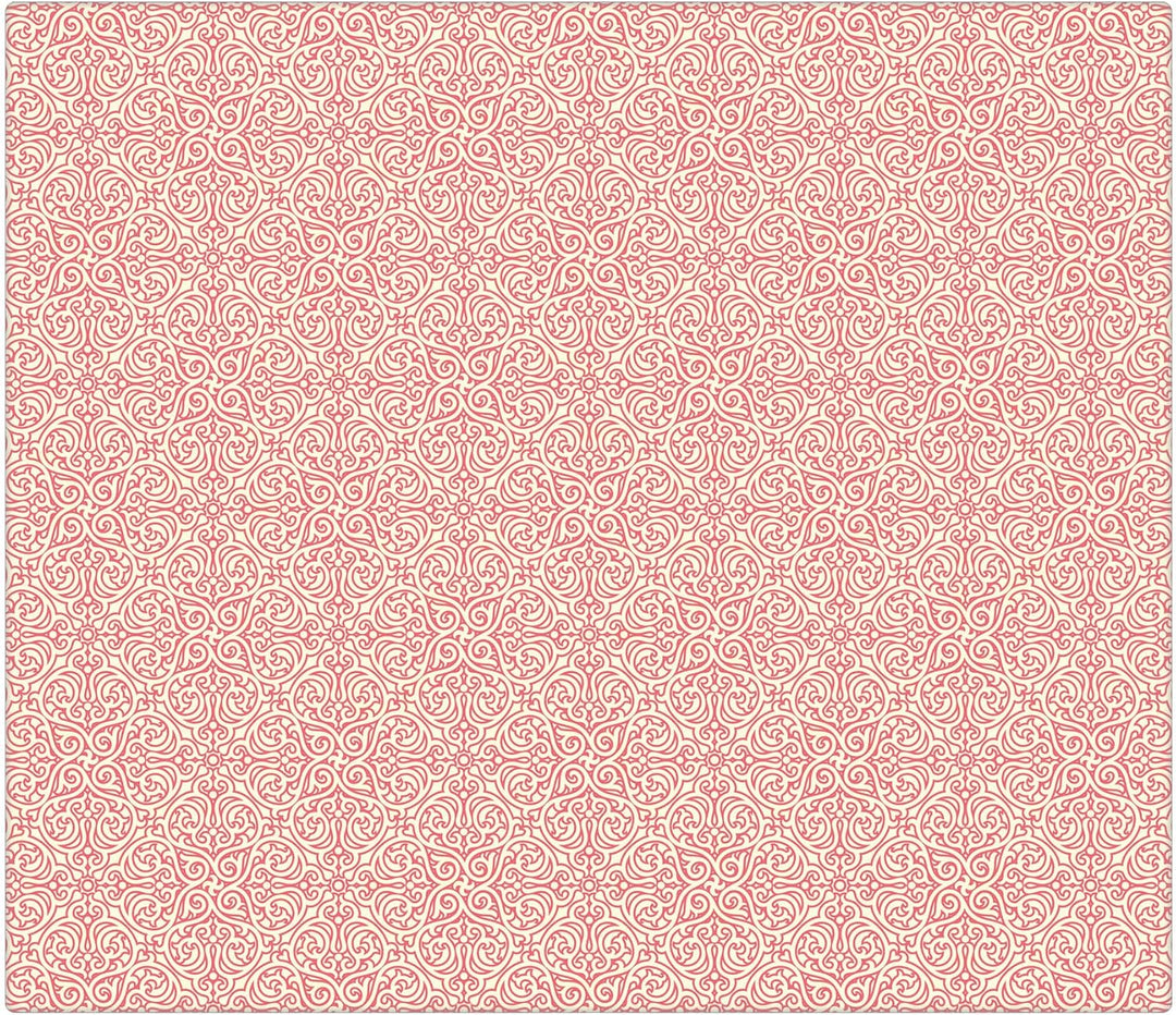 banjado® Herdabdeckplatte Glas 1-teilig 60x52 cm/Schneidebrett Herdabdeckung mit Motiv Rosa Arabesqu