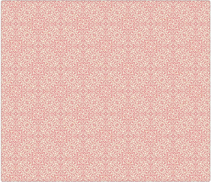 banjado® Herdabdeckplatte Glas 1-teilig 60x52 cm/Schneidebrett Herdabdeckung mit Motiv Rosa Arabesqu