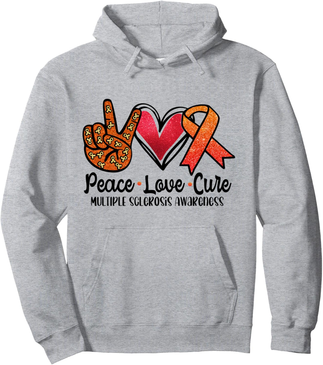 Band mit Aufschrift "Peace Love Multiple Sklerose" Pullover Hoodie