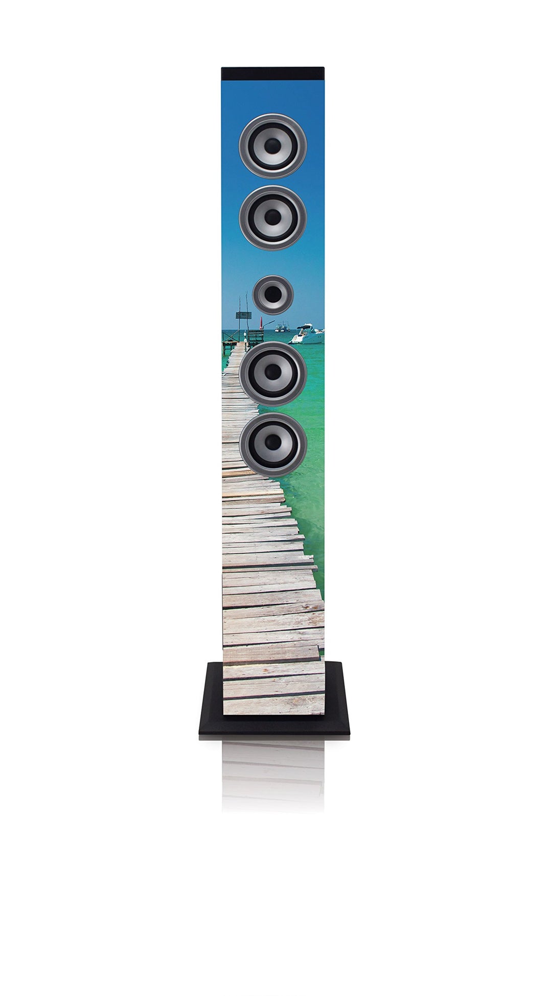 Lenco iCes IBT-6 Bluetooth-Standlautsprecher, 40 Watt Musikleistung (UKW-Radio, USB, SD-Kartenleser,