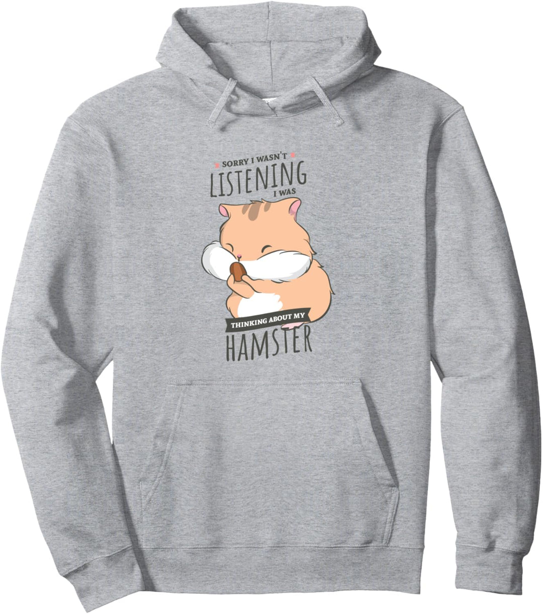 Thinking About My Hamster Netter Nager Pullover Hoodie