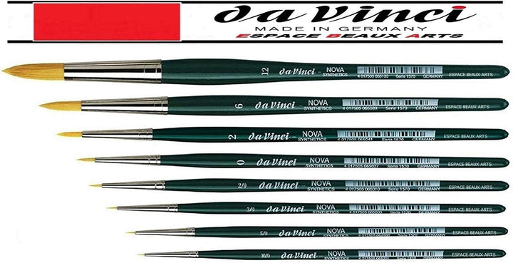 DaVinci ESPACE BEAUX ARTS Da Vinci 1570 Serie - Aquarell-Pinsel-8er Set NOVA-Synthetik no.10/0, 5/0,