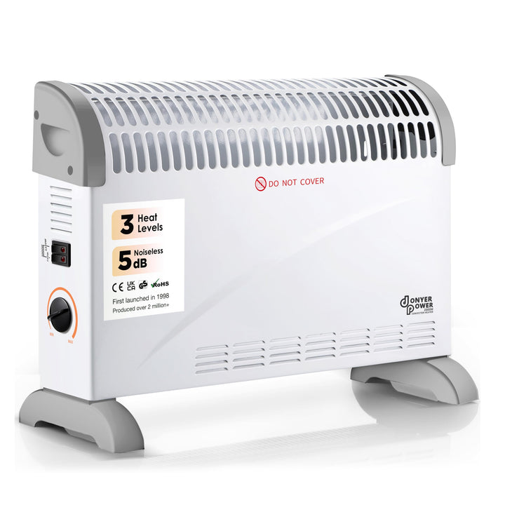 DONYER POWER Elektrischer Konvektor-Heizkörper Raumheizung Ölfreier Heizkörper Grey, Grey