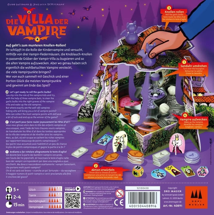 Schmidt Spiele 40891 Villa der Vampire, Drei Magier Kinderspiel