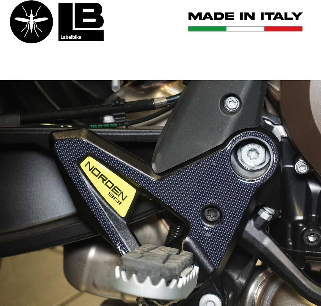 labelbike - 3D Aufkleber Motorrad-Einstiegsleisten kompatibel mit Husqvarna Norden 901 Fussrastensch