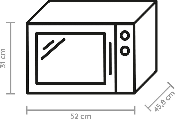 Bauknecht MW 49 BL Freistehender Mikrowellen Backofen/Mikrowelle 800 Watt/Quarz-Grill 900 Watt/Heiss