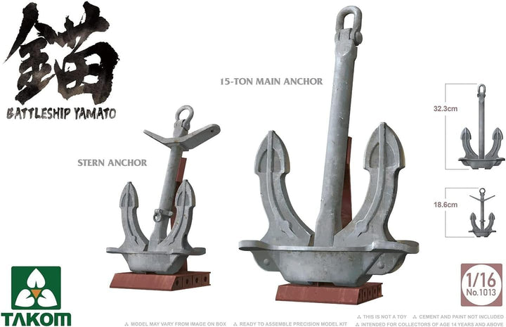 Takom Modell Battleship Yamato Anchors, TKO1013