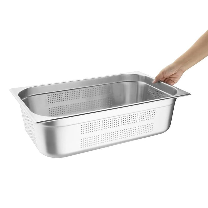 Vogue K842 GN-Behälter Edelstahl 20cm GN1/1 gelocht , 150mm, 150mm