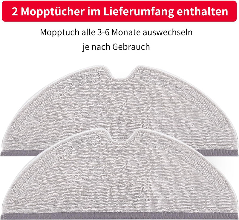 roborock Original Wischtücher kompatibel mit Q5, Q5 Pro, Q5 Pro+, Q7, Q7Max, Q8Max und Q8Max+, E Ser