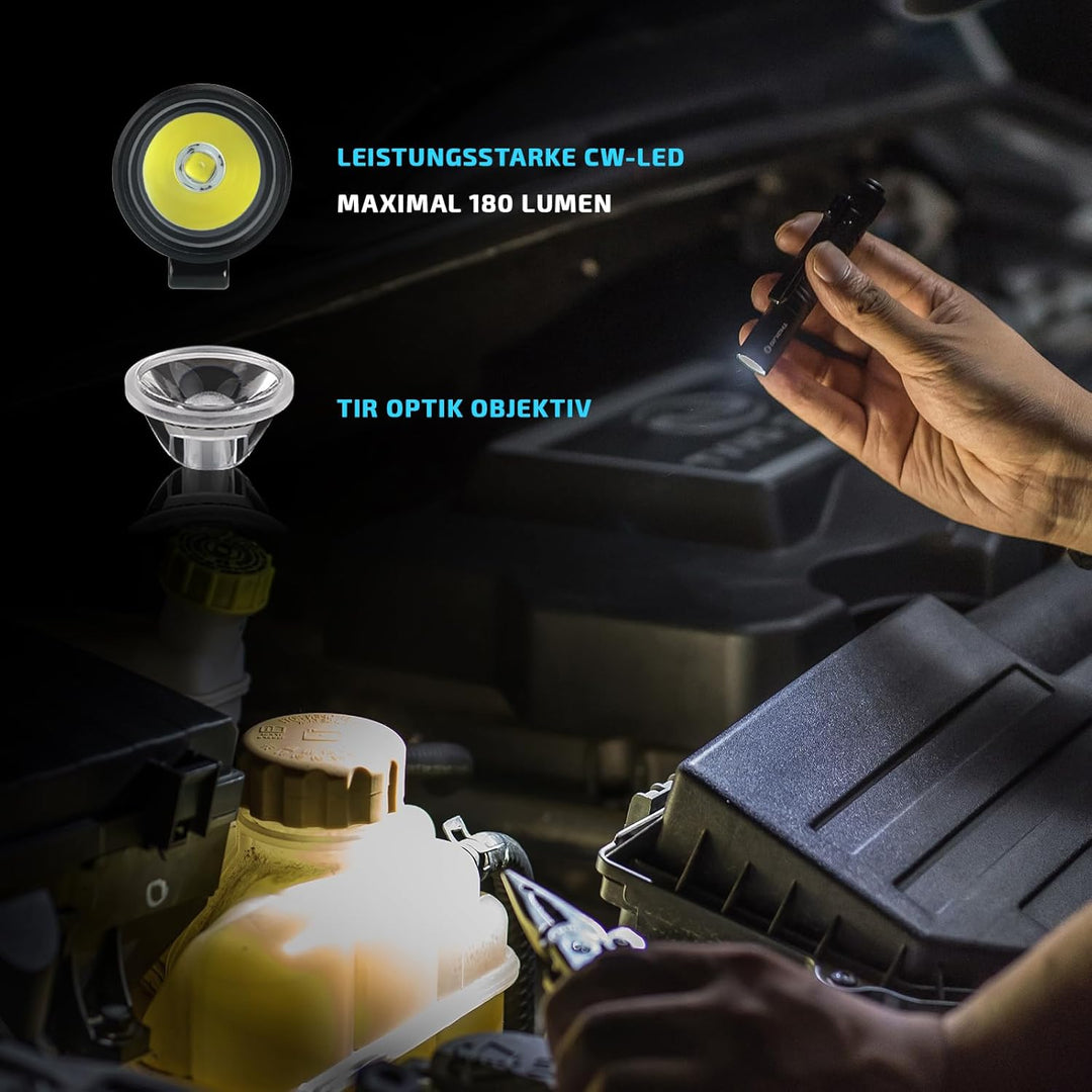 OLIGHT I3T EOS 180 Lumen Mini Taschenlampe mit 2 Helligkeitsstufen, batteriebetrieben, Handlampe, 16