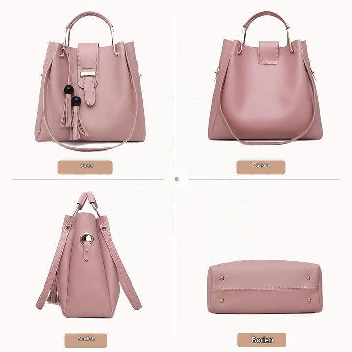 NICOLE &amp; DORIS Damen Handtaschen 3 Stück Taschen für Damen Kette Tasche Top-Griffe Schultertaschen P