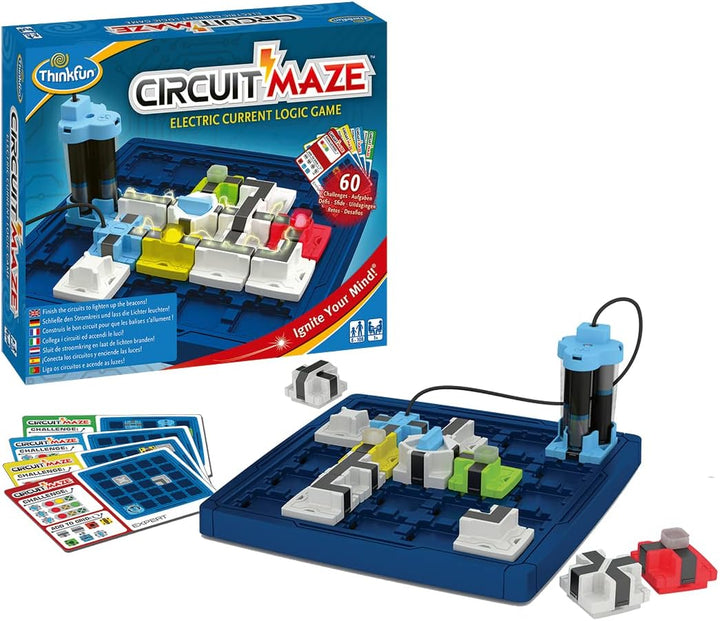 ThinkFun - 76341 - Circuit Maze -- das spannungsgeladene Logikspiel von ThinkFunk für Jungen und Mäd