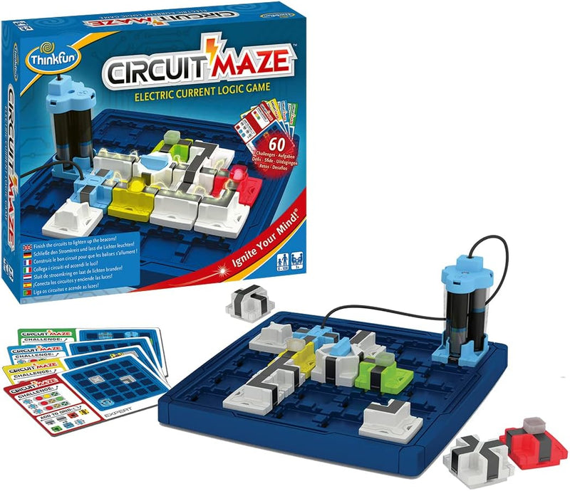 ThinkFun - 76341 - Circuit Maze -- das spannungsgeladene Logikspiel von ThinkFunk für Jungen und Mäd