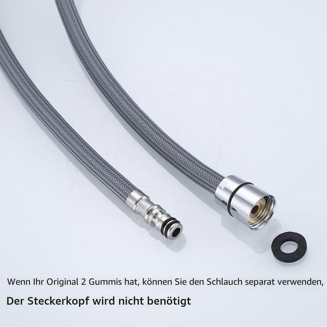 Ersatzschlauch für Küchenarmatur, ausziehbar, 1,5 m Grau 1.5 meters, Grau 1.5 meters