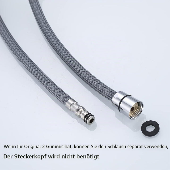 Ersatzschlauch für Küchenarmatur, ausziehbar, 1,5 m Grau 1.5 meters, Grau 1.5 meters