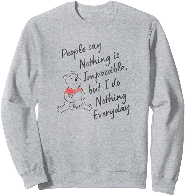 Disney Winnie The Pooh It's Impossible I Do Nothing All Day Sweatshirt