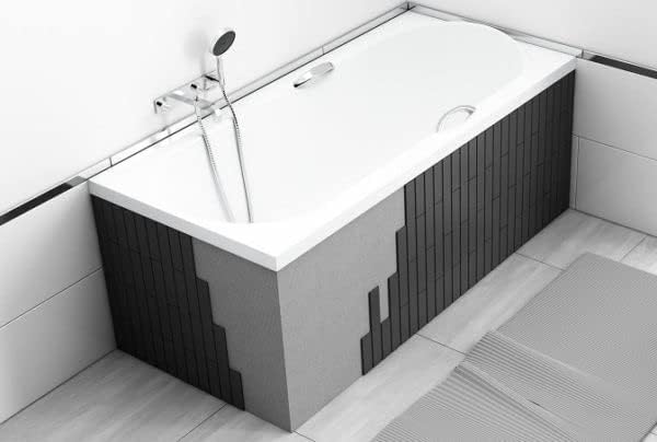 BADLAND Badewanne Original Weiss Acryl Wanne Rechteck INTRICA 160x75 KOMPLETTSET SET mit Premium Sty
