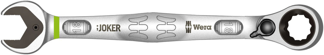 Wera Joker Switch Maul-Ringratschen-Schlüssel, umschaltbar, 18 x 234 mm, Leuchtgrün, 05020073001 18