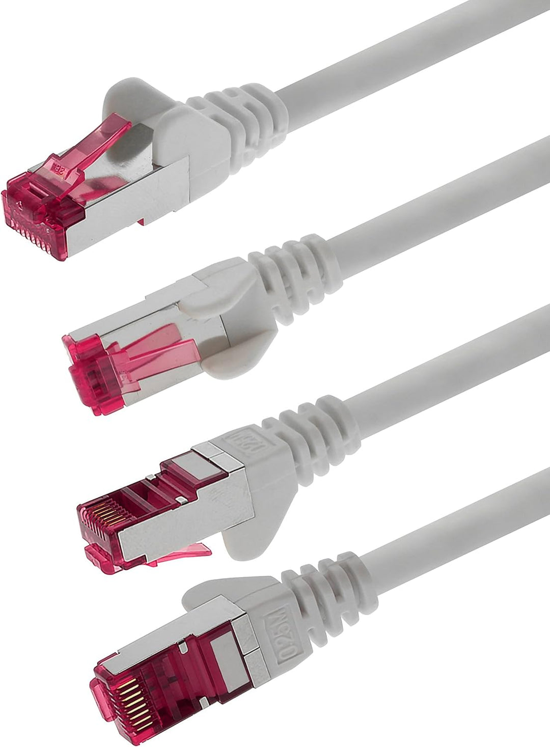 1aTTack.de 3m - 7 Farben - 7 Stück - Netzwerkkabel CAT6a (10Gb/s) S-FTP CAT 6a Lankabel - GHMT zerti