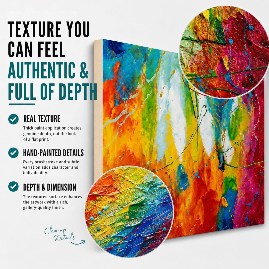 KunstLoft Leinwandbild | 100% HANDGEMALT | 150x50cm | Gemälde &