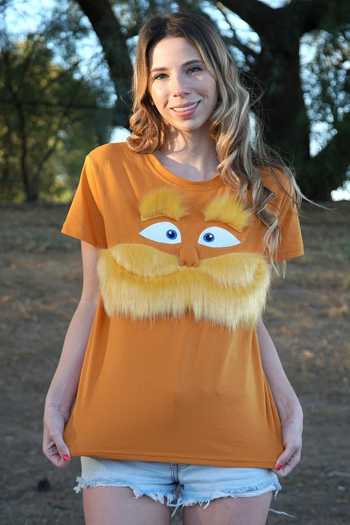 ComfyCamper Orange Schnurrbart Shirt für Kinder, Mädchen, Jungen, Erwachsene, Männer und Frauen Wome