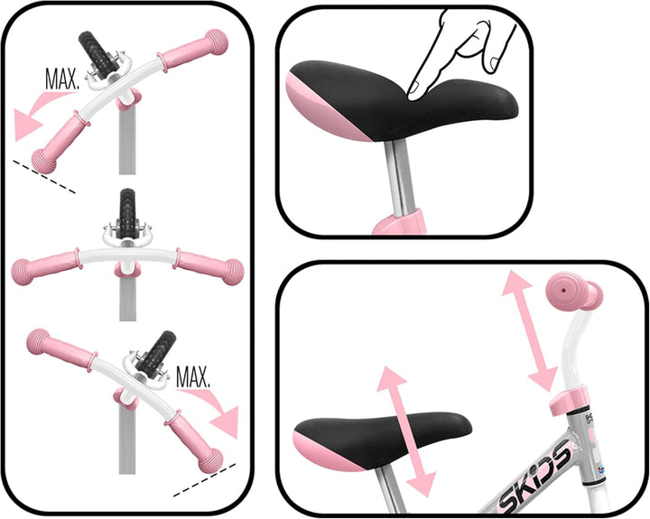 STAMP Running Bike SKIDS Control LAUFRAD SKIDS CONTROL Grau/Rosa, SKIDS CONTROL Grau/Rosa