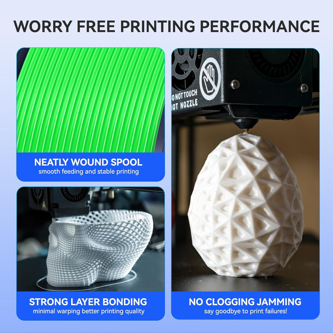 JAYO PLA Filament 1.75 mm, 3D Drucker Filament, Massgenauigkeit +/- 0.02mm, 1.1 KG Spule (2,4 lbs),
